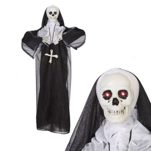 skelet nonne halloween halloweendekoration dekoration