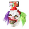 uhyggelig klovnemaske med blodigt smil til halloween