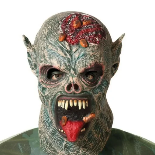 uhyggelig latexmaske halloween monster ogre trold